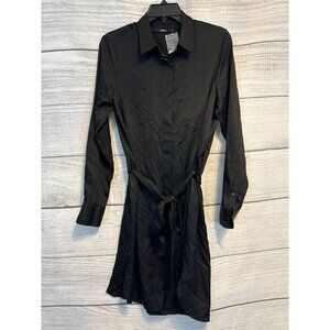 NWOT Quince Washable Stretch Silk Shirt Dress M